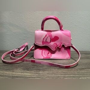 KidSuper Pink Crossbody Bag Kissing Bag with Shoulder Strap